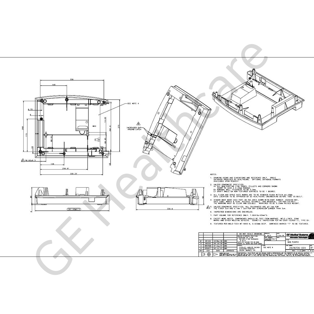 MAC 1600 Middle and Base Plastic