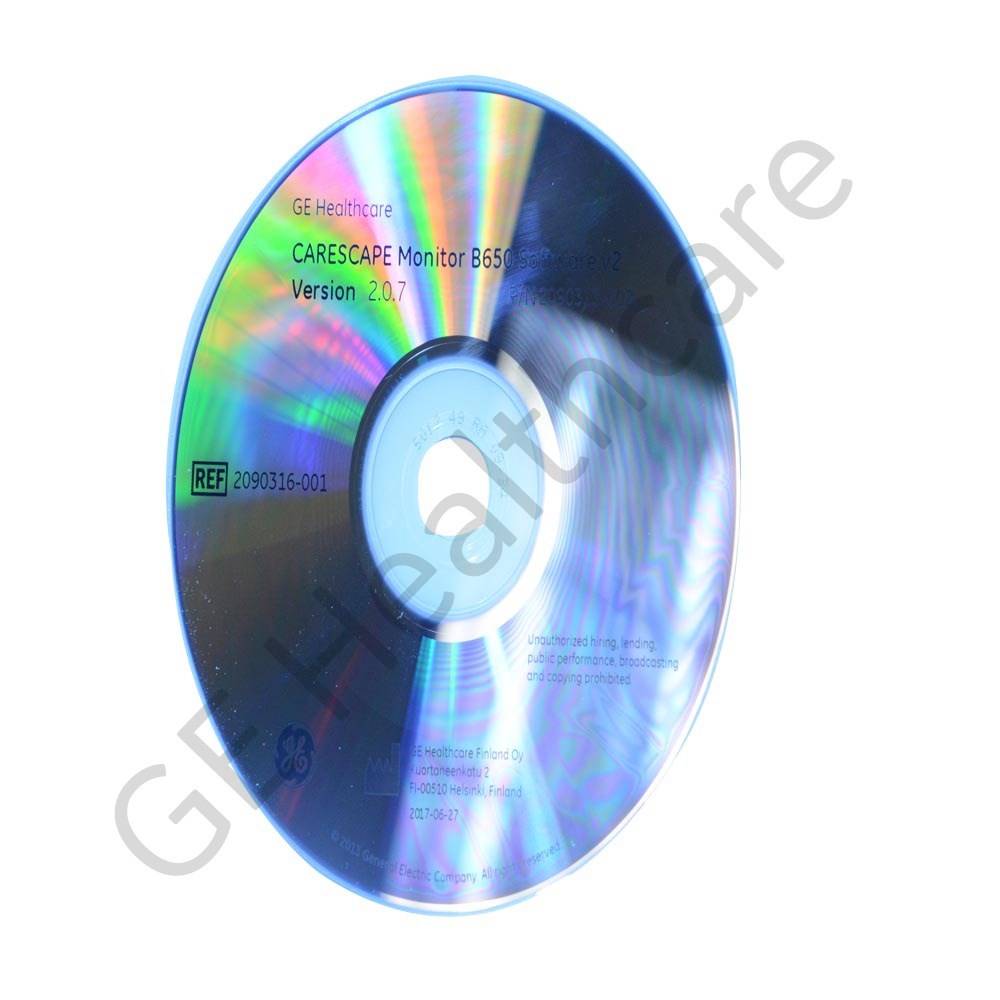 CARESCAPE B650 Software Disaster Recovery Kit v2.0.7 CARESCAPE B650 Software Disaster Recovery Kit v2.0.7